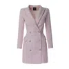 Avenue No.29 Women's Pink / Purple Double Breasted Boucle Blazer Dress - Pink In Pink/purple