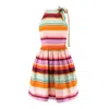 Avenue No.29 Women's Striped Tie Dye Halter Neck Mini Dress