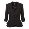 Avenue No.29 Women's Structured Boucle Blazer - Black In Black