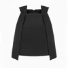 Avenue No.29 Women's Wool Blend Wrap Mini Skirt - Black In Black