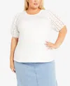AVENUE PLUS SIZE BILLY SHORT SLEEVE TOP