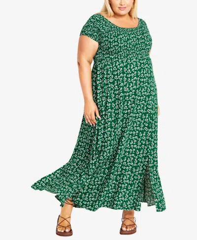 Avenue Plus Size Raelynn Print Maxi Dress In Sweet Daisy