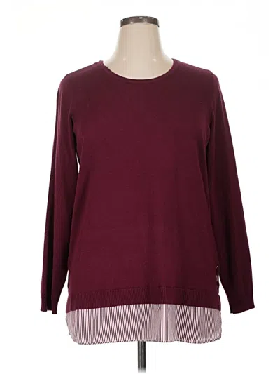 Pre-owned Avenue Pullover Sweater In Burgundy