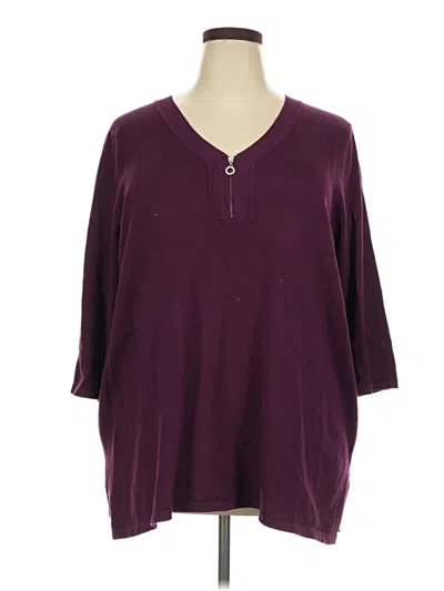 Pre-owned Avenue Pullover Sweater In Burgundy