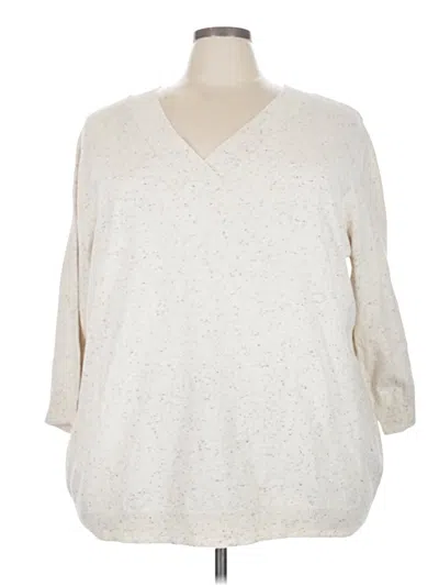 Pre-owned Avenue Pullover Sweater In White