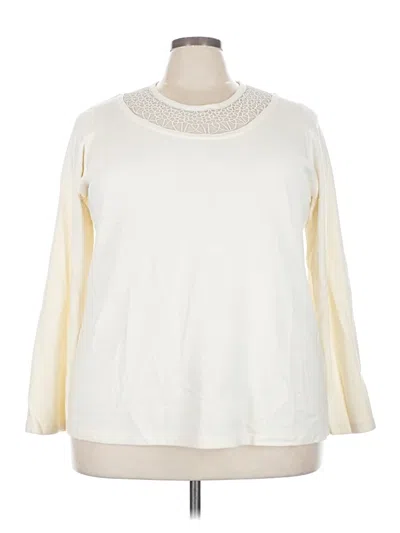 Pre-owned Avenue Pullover Sweater In White