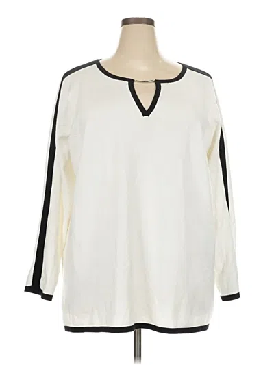 Pre-owned Avenue Pullover Sweater In White