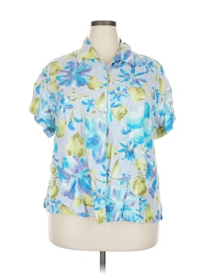 Pre-owned Avenue Short Sleeve Blouse In Purple