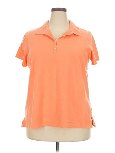 Pre-owned Avenue Short Sleeve Polo Shirt In Orange