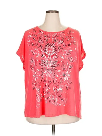 Pre-owned Avenue Short Sleeve T-shirt In Red