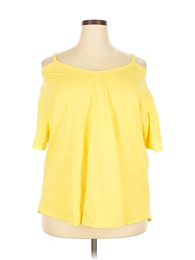 Pre-owned Avenue Short Sleeve T-shirt In Yellow