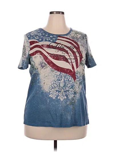 Pre-owned Avenue Short Sleeve T-shirt In Blue