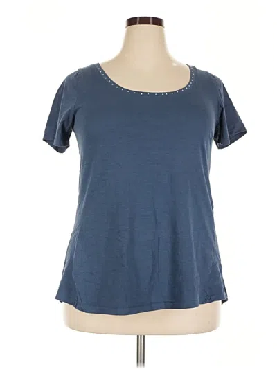 Pre-owned Avenue Short Sleeve T-shirt In Blue