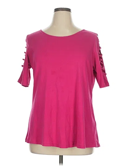 Pre-owned Avenue Short Sleeve T-shirt In Pink
