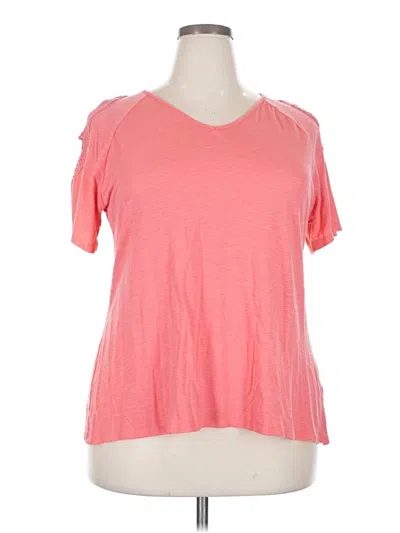 Pre-owned Avenue Short Sleeve T-shirt In Pink
