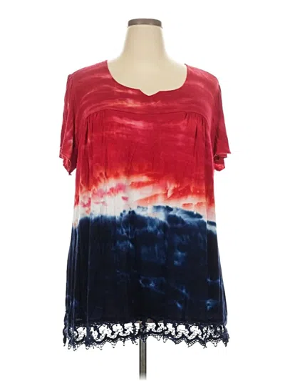 Pre-owned Avenue Short Sleeve T-shirt In Red