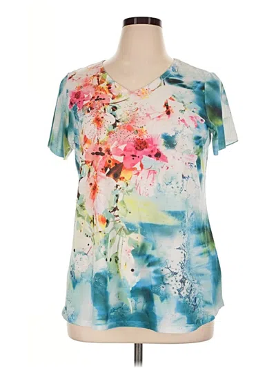 Pre-owned Avenue Short Sleeve T-shirt In Teal