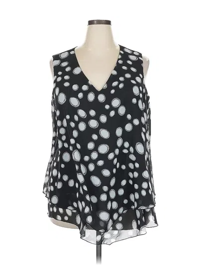 Pre-owned Avenue Sleeveless Blouse In Black