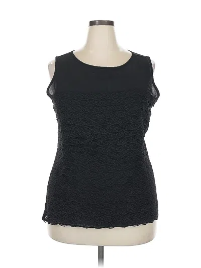 Pre-owned Avenue Sleeveless Blouse In Black