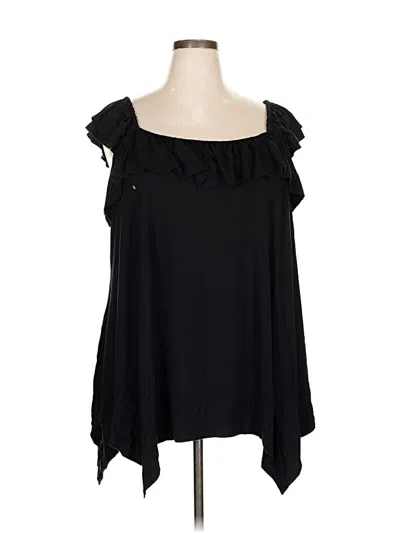 Pre-owned Avenue Sleeveless Blouse In Black