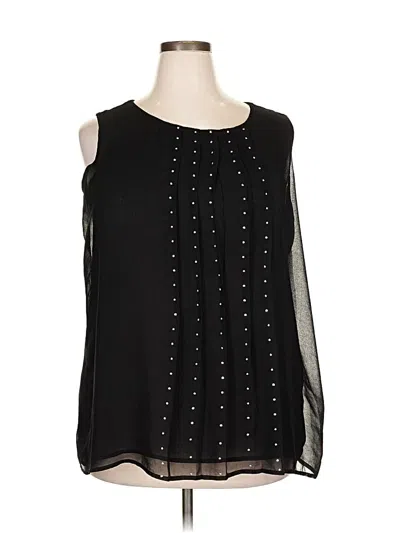 Pre-owned Avenue Sleeveless Blouse In Black
