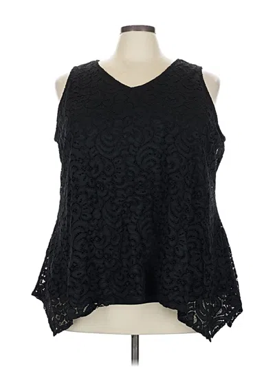 Pre-owned Avenue Sleeveless Blouse In Black