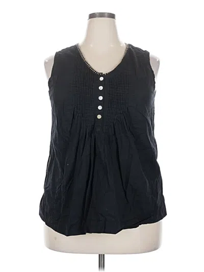 Pre-owned Avenue Sleeveless Blouse In Black
