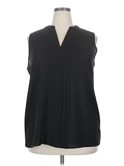 Pre-owned Avenue Sleeveless Blouse In Black