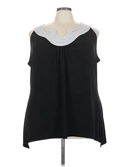 Pre-owned Avenue Sleeveless Blouse In Black