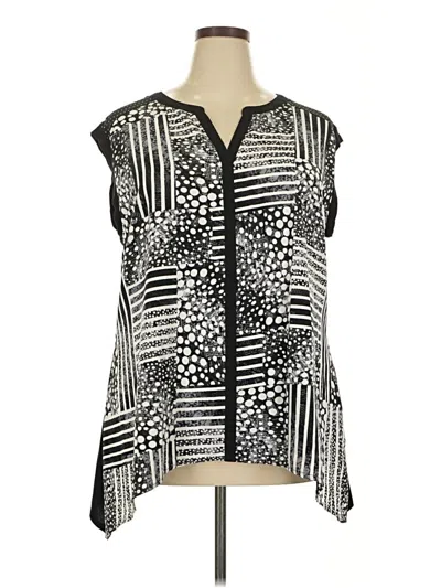 Pre-owned Avenue Sleeveless Blouse In Black