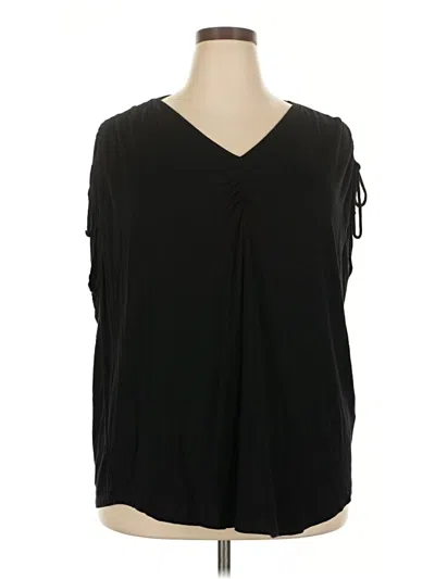 Pre-owned Avenue Sleeveless Blouse In Black