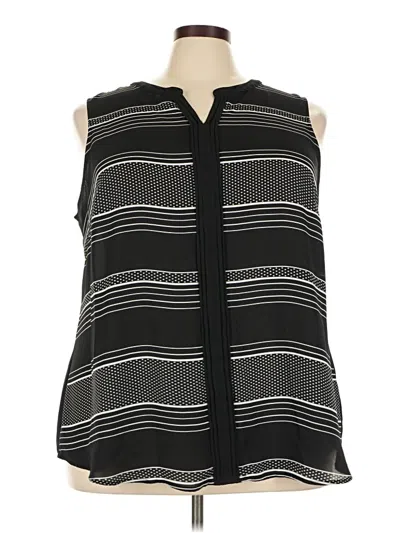 Pre-owned Avenue Sleeveless Blouse In Black