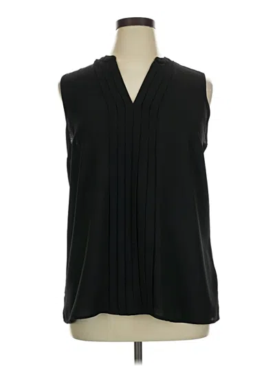 Pre-owned Avenue Sleeveless Blouse In Black