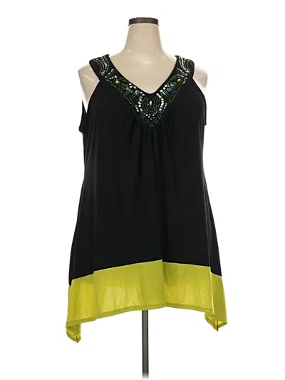Pre-owned Avenue Sleeveless Blouse In Black