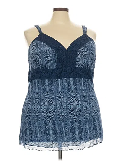 Pre-owned Avenue Sleeveless Blouse In Blue