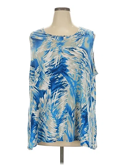 Pre-owned Avenue Sleeveless Blouse In Blue