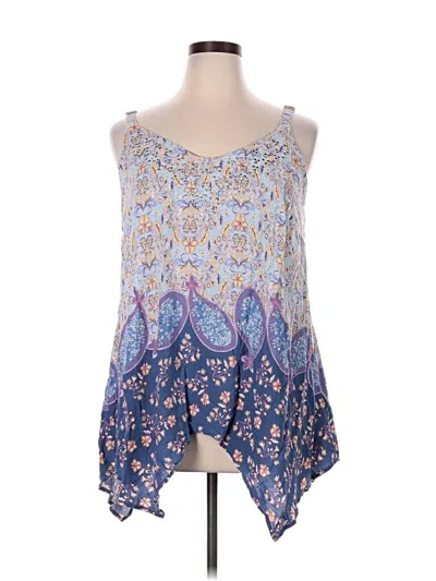 Pre-owned Avenue Sleeveless Blouse In Blue