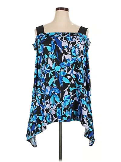 Pre-owned Avenue Sleeveless Blouse In Blue