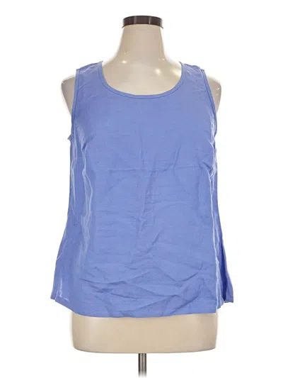 Pre-owned Avenue Sleeveless Blouse In Blue