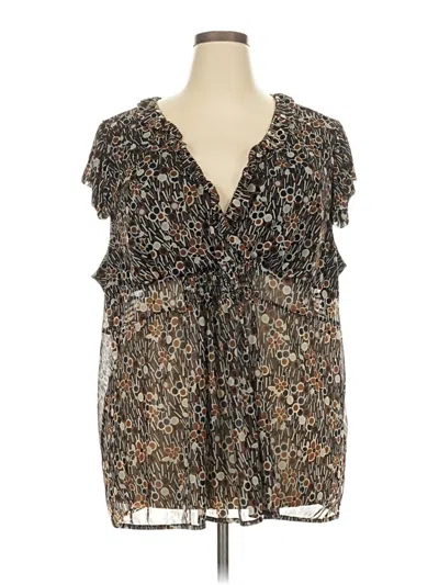 Pre-owned Avenue Sleeveless Blouse In Brown