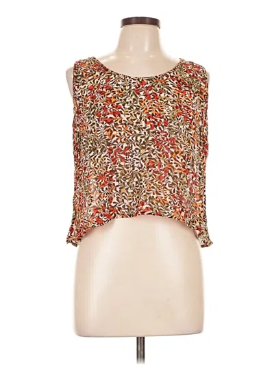 Pre-owned Avenue Sleeveless Blouse In Brown