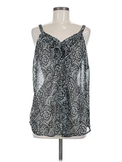 Pre-owned Avenue Sleeveless Blouse In Gray
