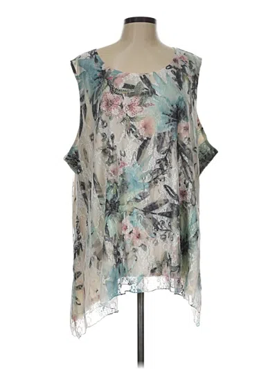 Pre-owned Avenue Sleeveless Blouse In Gray