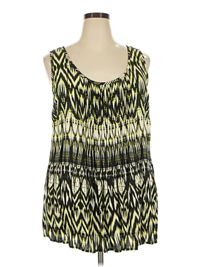 Pre-owned Avenue Sleeveless Blouse In Green