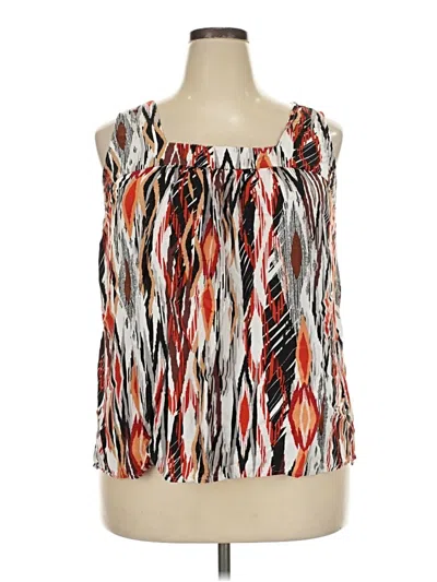Pre-owned Avenue Sleeveless Blouse In Orange