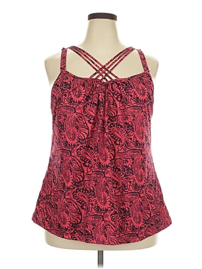 Pre-owned Avenue Sleeveless Blouse In Red