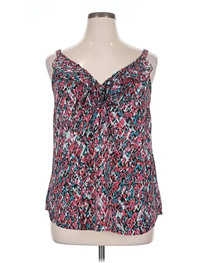 Pre-owned Avenue Sleeveless Blouse In Red