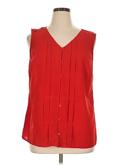 Pre-owned Avenue Sleeveless Blouse In Red