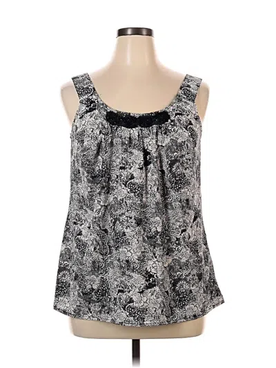 Pre-owned Avenue Sleeveless Blouse In Silver