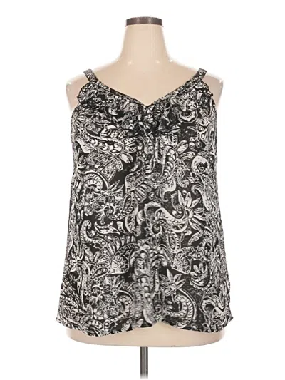 Pre-owned Avenue Sleeveless Blouse In Silver